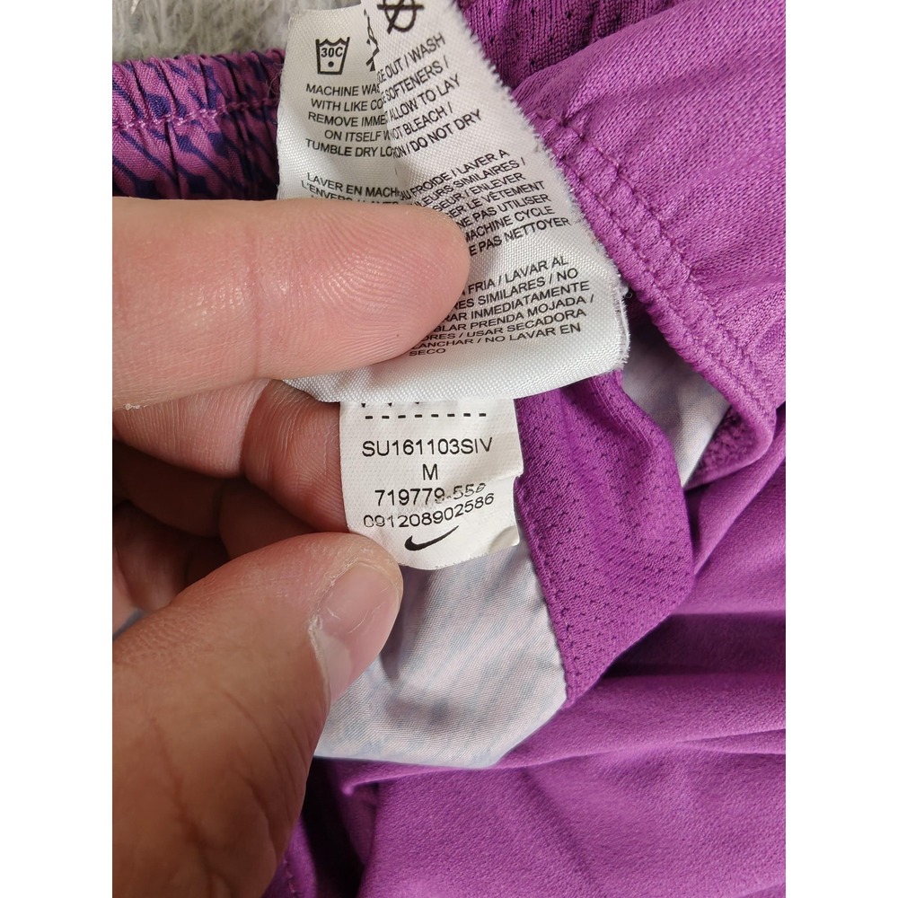 Nike Running Shorts Womens Medium Purple Dri-FIT Tempo Print Liner 719777-565 - Picture 7 of 13
